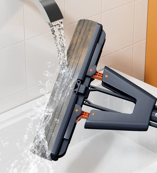 Stainless Steel PVA Sponge Mop for Wet & Dry Floor Cleaning – Super Absorbent Butterfly Mop for Home, Bathroom & Tile Use