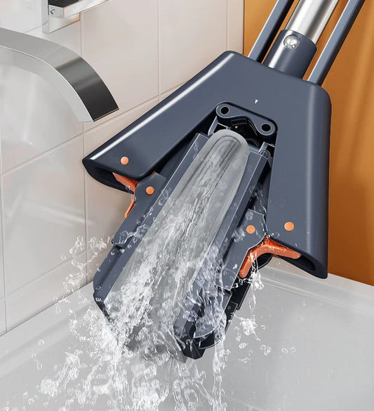 Stainless Steel PVA Sponge Mop for Wet & Dry Floor Cleaning – Super Absorbent Butterfly Mop for Home, Bathroom & Tile Use