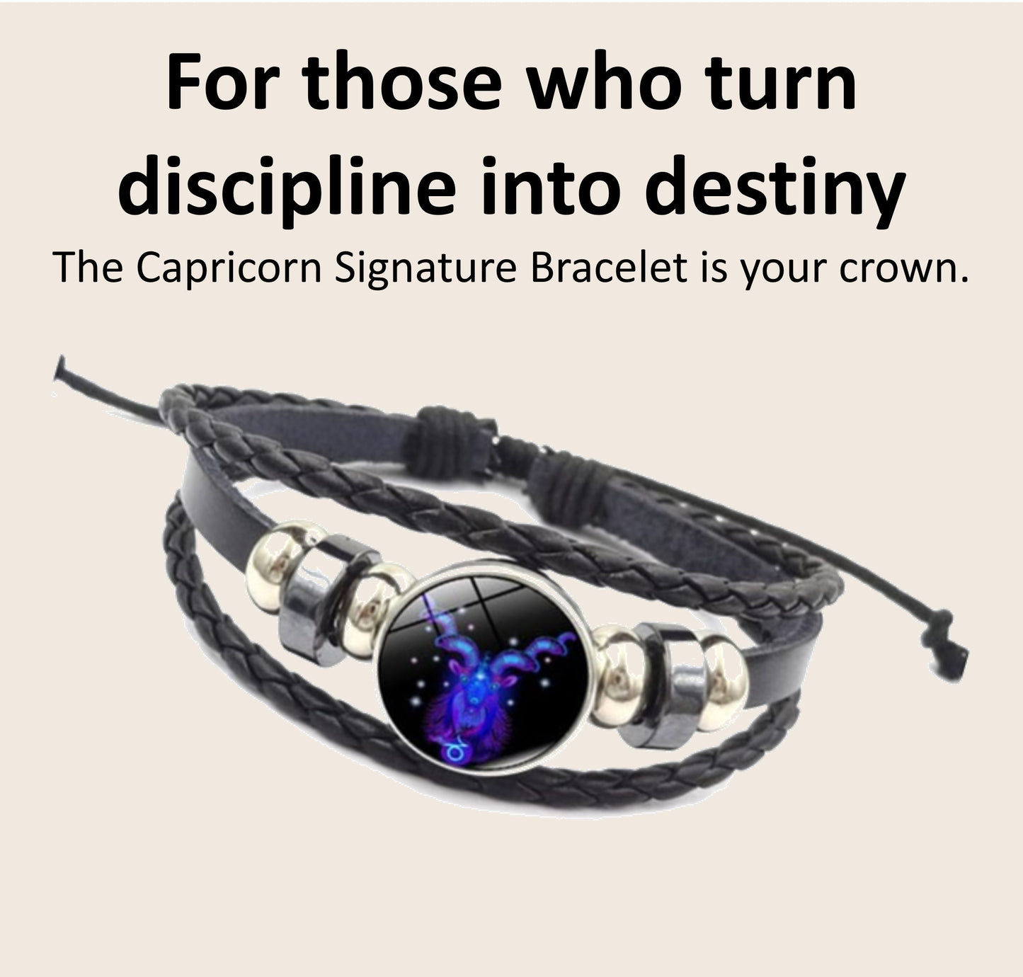Zodiac Guardian Leather Bracelets โ All 12 Zodiac Signs | Adjustable Unisex Spiritual Bracelets