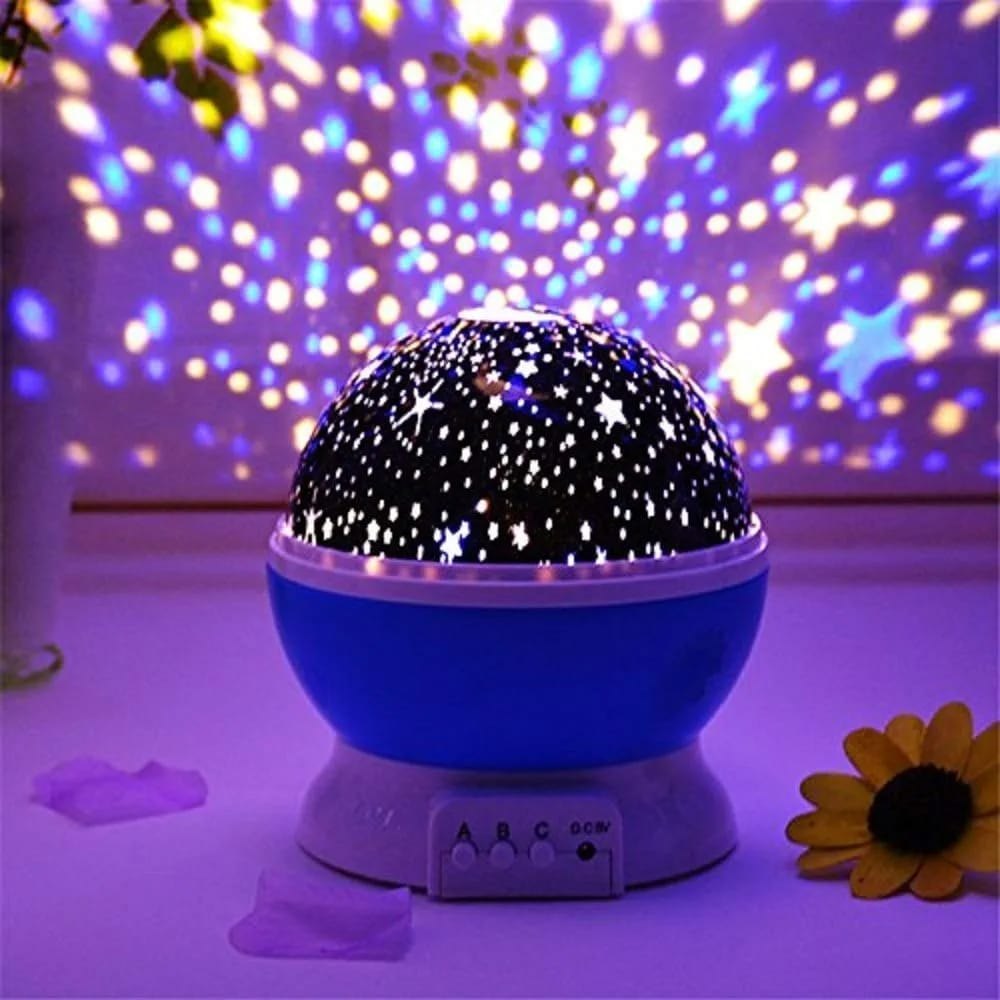 Value Hut™ 360° Rotating Star & Moon Projector Lamp – Calming Night Light for Kids, Baby Room & Gifts