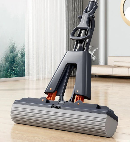 Stainless Steel PVA Sponge Mop for Wet & Dry Floor Cleaning – Super Absorbent Butterfly Mop for Home, Bathroom & Tile Use