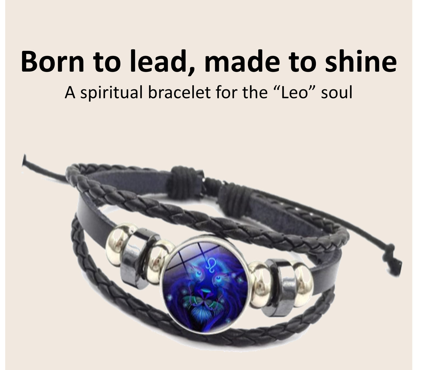 Zodiac Guardian Leather Bracelets – All 12 Zodiac Signs | Adjustable Unisex Spiritual Bracelets